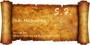 Suh Hajnalka névjegykártya