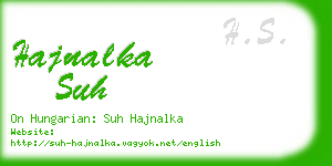 hajnalka suh business card